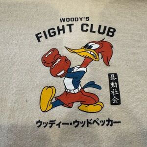 Medium Riot Society Woody’s  fight club tan long sleeve hoodie